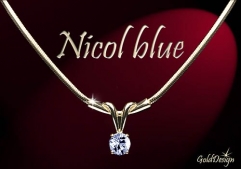 Nicol blue - řetízek zlacený